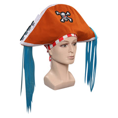 Anime ONE PIECE FILM RED Buggy Red Pirate Hat Accessories Cosplay Costume Halloween Carnival Suit