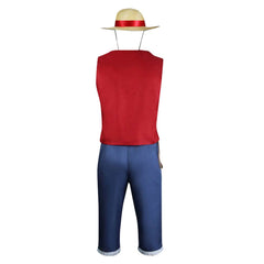 Anime One Piece Luffy Set Outfits Cosplay Costume Halloween Carnival Suit