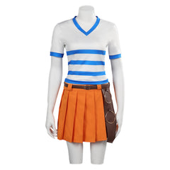 Anime One Piece Nami Skirt Set Outfits Cosplay Costume Halloween Carnival Suit