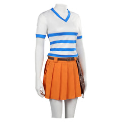 Anime One Piece Nami Skirt Set Outfits Cosplay Costume Halloween Carnival Suit