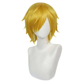 Anime One Piece Sanji Yellow Wigs Cosplay Accessories Halloween Carnival Props