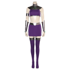 Anime Teen Titans Koriand'r Starfire Purple Set Outfits Cosplay Costume Halloween Carnival Suit
