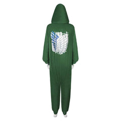 Anime Wings of Liberty Green Jumpsuit Sleepwear Outfits Cosplay Costume Halloween Carnival Suit