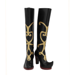Frozen Princess Anna Cosplay Black Shoes Boots Halloween Props