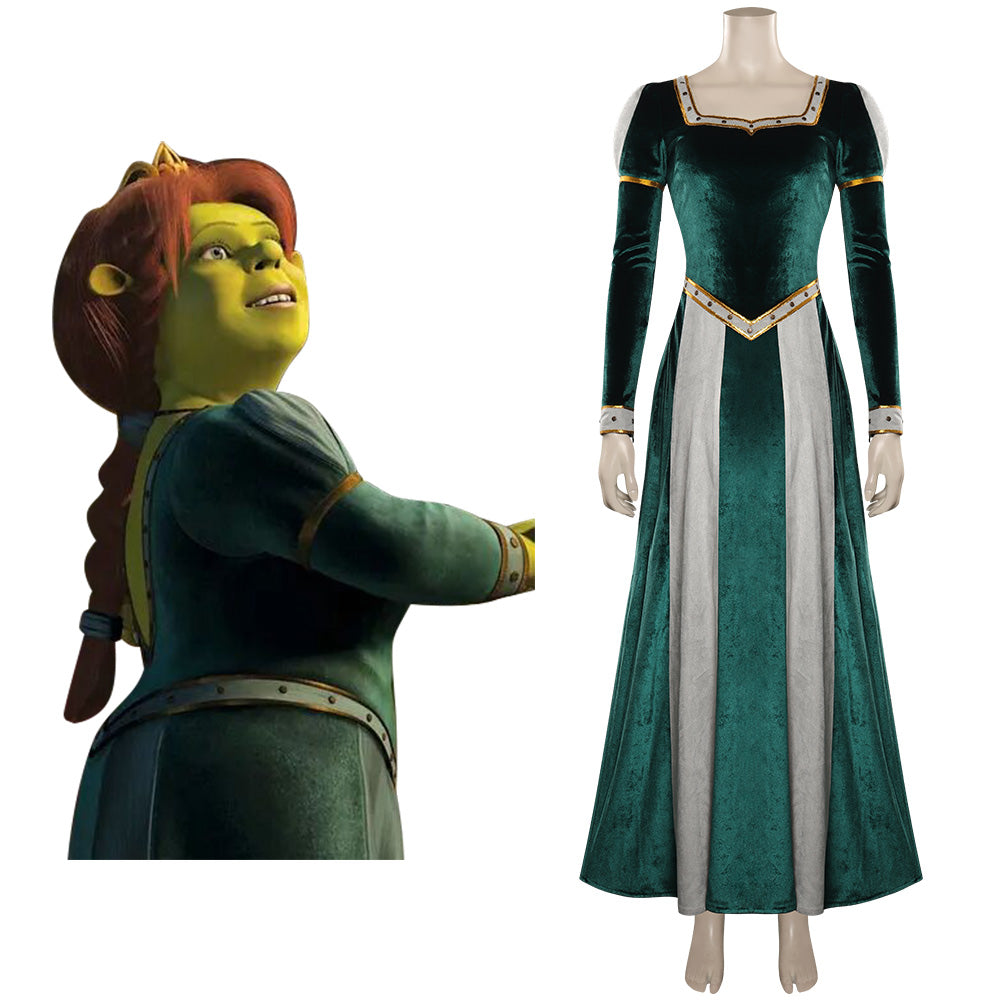 Shrek 2 Fiona Cosplay Costume Dress Outfits Halloween Carnival Party Suit