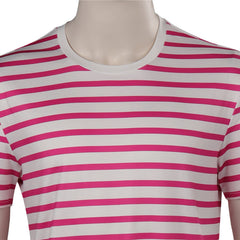Movie Barbie 2023 Ken Outfits Cosplay Costume Red Stripe T-shirt Halloween Carnival Suit