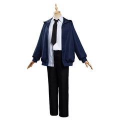 Anime Power Shirt Coat Outfit Blue Set Halloween Carnival Suit Cosplay Costume