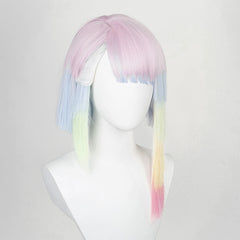 Cyberpunk: Edgerunners Lucy Cosplay Wig Heat Resistant Synthetic Hair Carnival Halloween Party Props