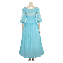 Movie The Little Mermaid Ariel Blue Dress Set Outfits Cosplay Costume Halloween Carnival Suit