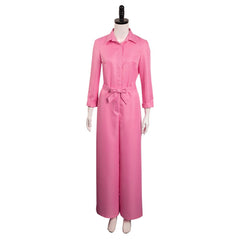 Movie Barbie 2023 Margot Robbie Barbie Outfits Pink Jumpsuit Cosplay Costume Halloween Carnival Suit