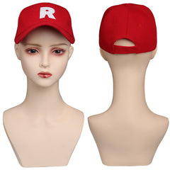 A League of Their Own Rockford Peaches Cosplay Baseball Hat Cap Red Color Womens Costume Props