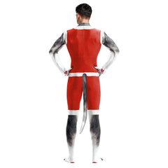 Christmas Red Husky Dog Jumpsuit Outfits Cosplay Costume Outfits Halloween Carnival Suit