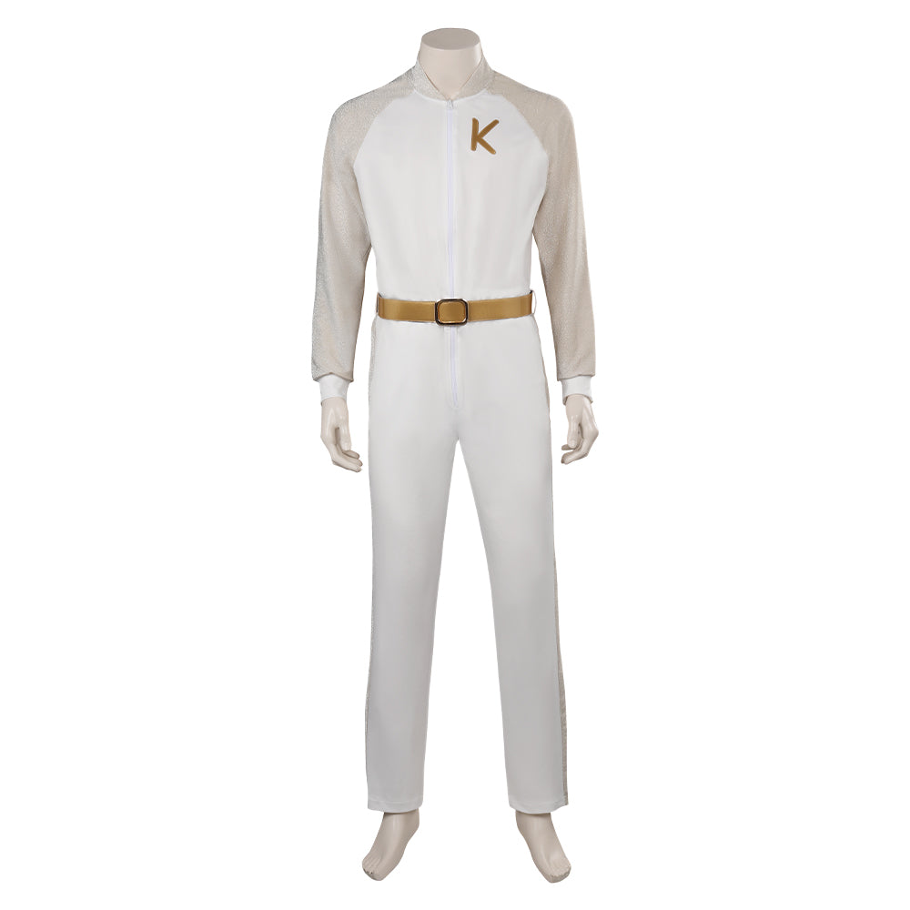 Movie Barbie 2023 Ken Outfits White Set Cosplay Costume Halloween Carnival Suit