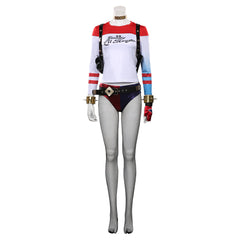 Suicide Squad Harley Quinn T-shirt Pants Outfit Halloween Carnival Suit Cosplay Costume