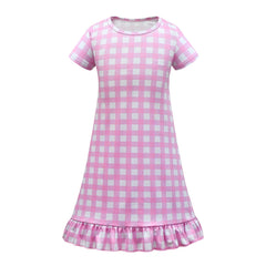 Kids Girls 2023 Barbie Margot Robbie Barbie Cosplay Costume Outfits Halloween Carnival Suit