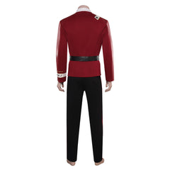 TV Star Trek: Strange New Worlds Captain Christopher Pike Outfits Red Uniform Set Cosplay Costume Halloween Carnival Suit