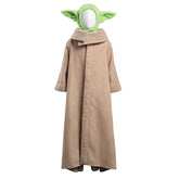 Kids Children The Mando Baby Yoda Robe Hat Outfit Cosplay Costume Halloween Carnival Suit