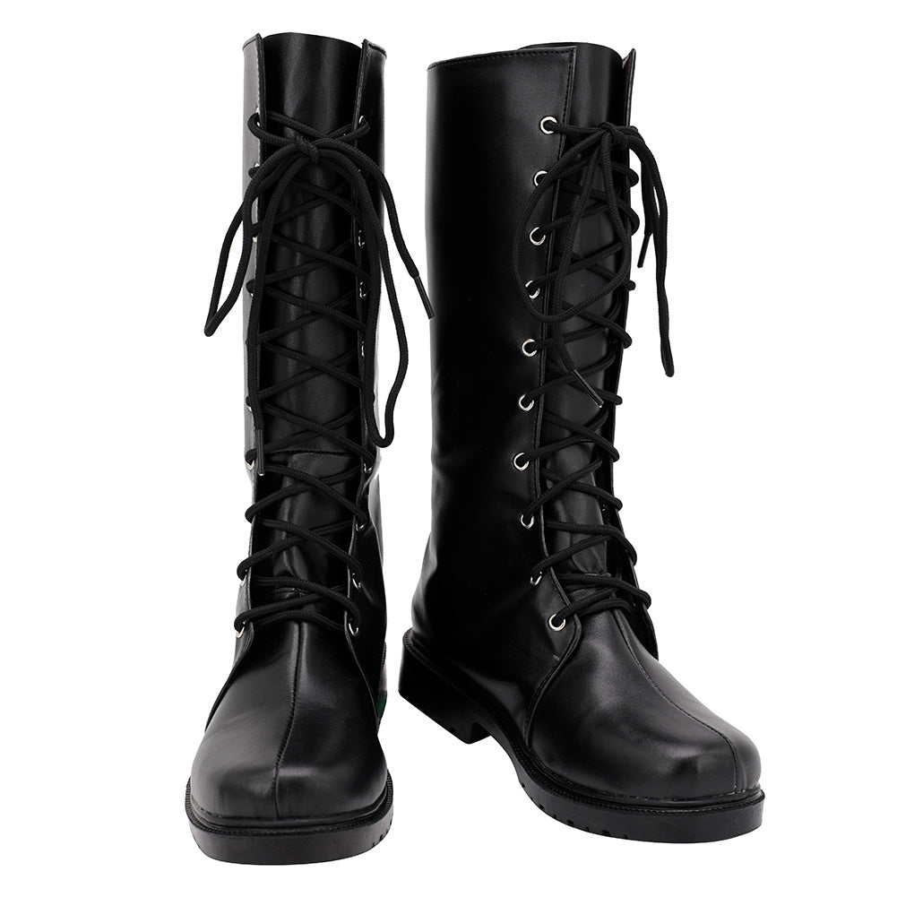 Movie The Suicide Squad (2021) Harley Quinn Black Cosplay Shoes Boots Accessory Halloween Props