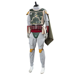 TV The Mando Season 2 Boba Fett Men Green Uniform Outfit Cosplay Costume Halloween Carnival Suit