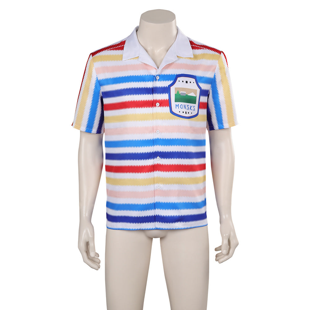 Movie Barbie 2023 Allan Rainbow Striped Shirt Outfits Cosplay Costume Suit