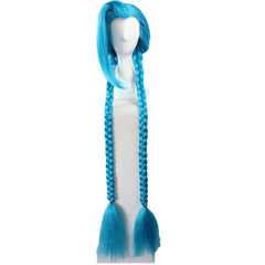 LOL Jinx Cosplay Wig Women Blue Long Braid League of Legends Perruque Jinx Costume