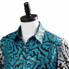 TV Tiger King Joe Exotic Blue Cosplay Costume Adult Men Shirt Halloween Carnival Costume