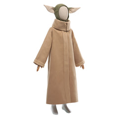 Kids The Mando Season 2 Baby Yoda Grogu Coat Headgear Outfit Halloween Carnival Suit Cosplay Costume