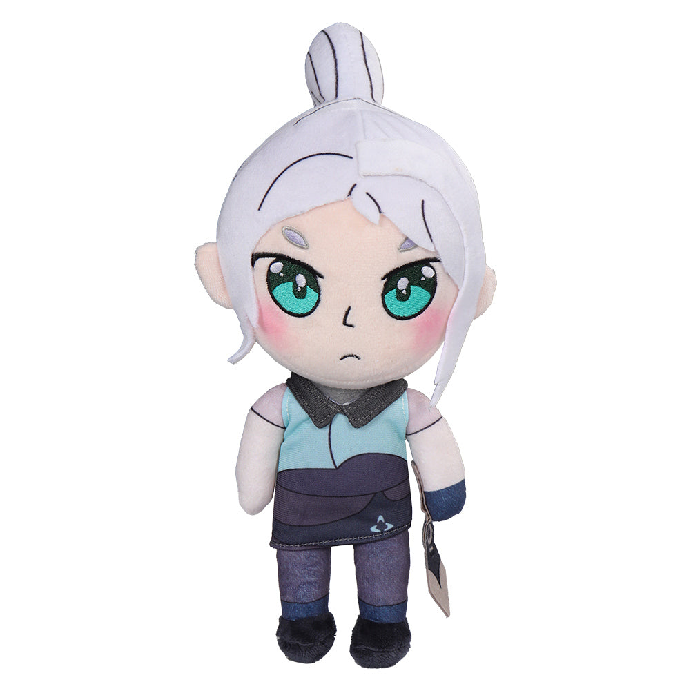 Game Valorant Jett Cosplay Plush Toys Cartoon Soft Stuffed Dolls Mascot Birthday Xmas Gift