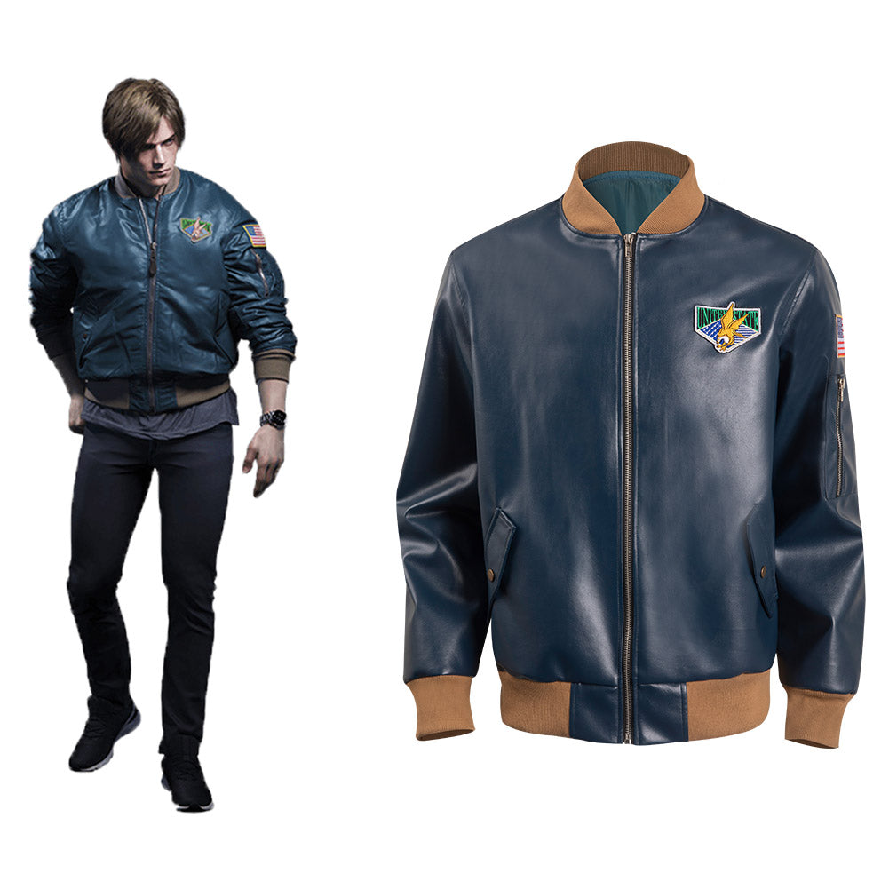 Resident Evil 4 Remake Leon S.Kennedy Cosplay Costume Halloween Carnival Party Disguise Suit 