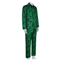 Movie The Batman Riddler/Edward Nygma Green Set Outfits Cosplay Costume Halloween Carnival Suit