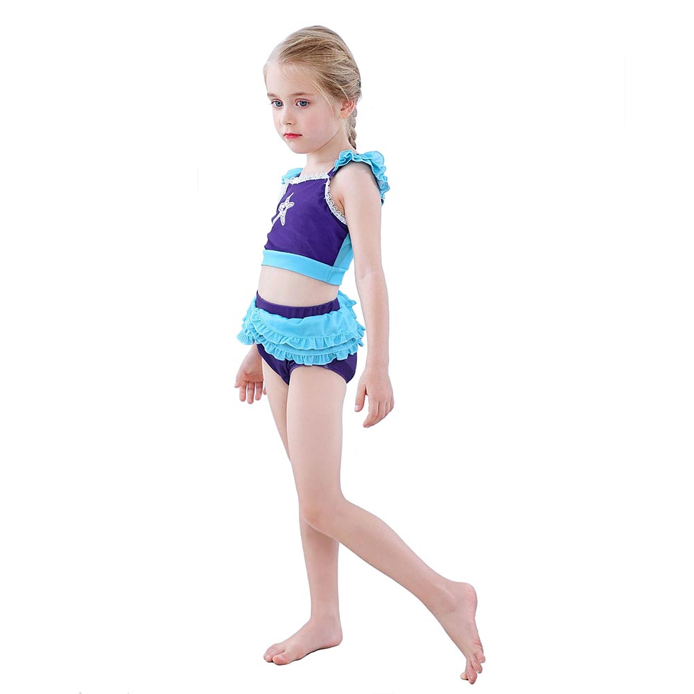 Kids Girls The Little Mermaid Ariel Cosplay Costume Swimsuit Outfits Halloween Carnival Party Suit