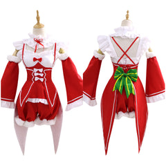 Anime Ram Red Christmas Lolita Dress Cosplay Costume Outfits Halloween Carnival Suit