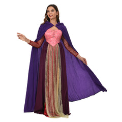 Hocus Pocus 2 Sarah Sanderson Costume Hooded Cloak Outfits Halloween Carnival Suit