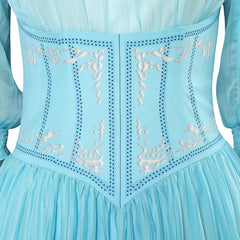 Movie The Little Mermaid Ariel Blue Dress Set Outfits Cosplay Costume Halloween Carnival Suit