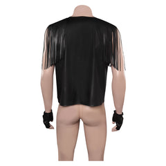 Movie Barbie 2023 Ken Outfits Black Vest Cosplay Costume Halloween Carnival Suit
