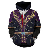 Game Baldur's Gate Astarion Purple Hoodie Coat Outfits Cosplay Costume Halloween Carnival Suit