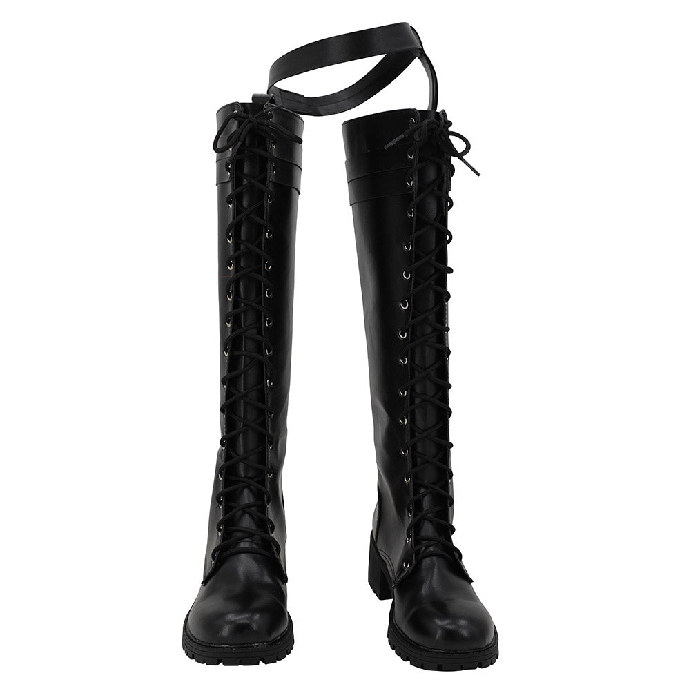 Game Genshin Impact Lyney Black Shoes Boots Cosplay Accessories Halloween Carnival Props