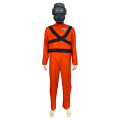 Game Lethal Company Orange Protective Jumpsuit Outfits Cosplay Costume Halloween Carnival Suit