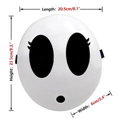 Game Mario Tennis ACE Shy Guy White Latex Mask Cosplay Accessories