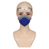 Game Mortal Kombat Kitana Blue Latex Mask Cosplay Helmet Masquerade Halloween Props