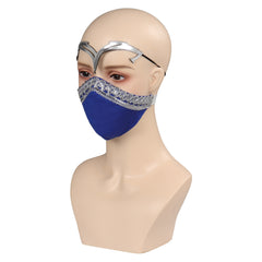 Game Mortal Kombat Kitana Blue Latex Mask Cosplay Helmet Masquerade Halloween Props