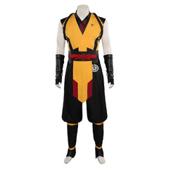 Game Mortal Kombat Scorpion Yellow Combat Outfits Cosplay Costume Suit