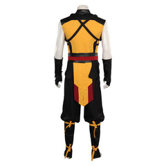 Game Mortal Kombat Scorpion Yellow Combat Outfits Cosplay Costume Suit