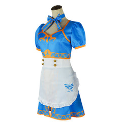 Game The Legend Of Zelda Zelad Dress Blue Maid Dress Outfits Cosplay Costume Suit