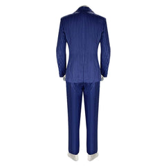 Horror Movie A Haunting In Venice 2023 Hercule Poirot Blue Set Outfits Cosplay Costume Halloween Carnival Suit