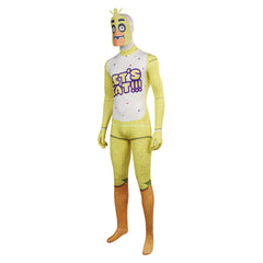 Horror Movie Five Nights at Freddy's Chica Yellow Jumpsuit Outfits Cosplay Costume Halloween Carnival Suit