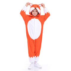 Kids Children Animals Fox Jumpsuit Outfits Cosplay Costume Funny Party Halloween Carnival Suit