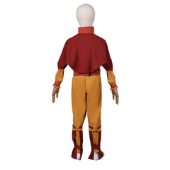 Kids Children Anime Avatar: The Last Airbender (2024) Aang Yellow Set Cosplay Costume Outfits Halloween Carnival Suit