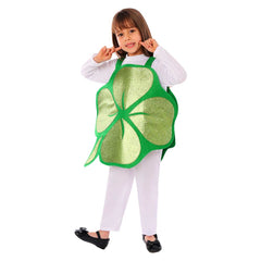 Kids Children Four-leaf Clover St. Patrick's Day Cosplay Costume Outfits Halloween Carnival Suit