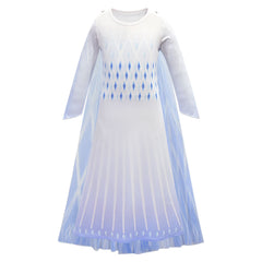 Kids Children Frozen Queen Elsa Blue Dress Outfits Cosplay Costume Halloween Carnival Suit